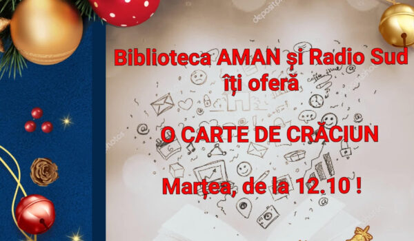 O carte de Crăciun, martea, de la 12.10 min, la Radio Sud!