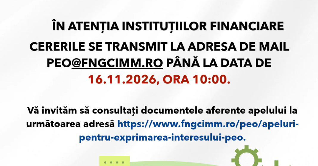 (P) FNGCIMM lansează Apelul public pentru exprimarea interesului