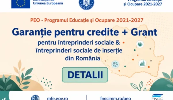 (P) FNGCIMM lansează un instrument financiar  pentru finanțarea economiei sociale